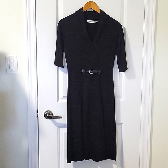 Calvin Klein Black Knit Dress - Picture 1 of 7